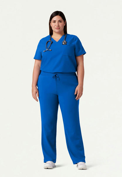 Rhena Essential 1-Pocket Scrub Top - Royal Blue