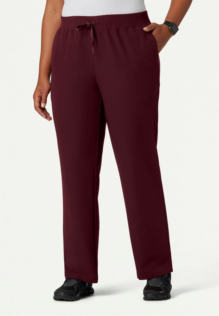 Pantalón médico Xenos Essential Knit-Waist - Borgoña