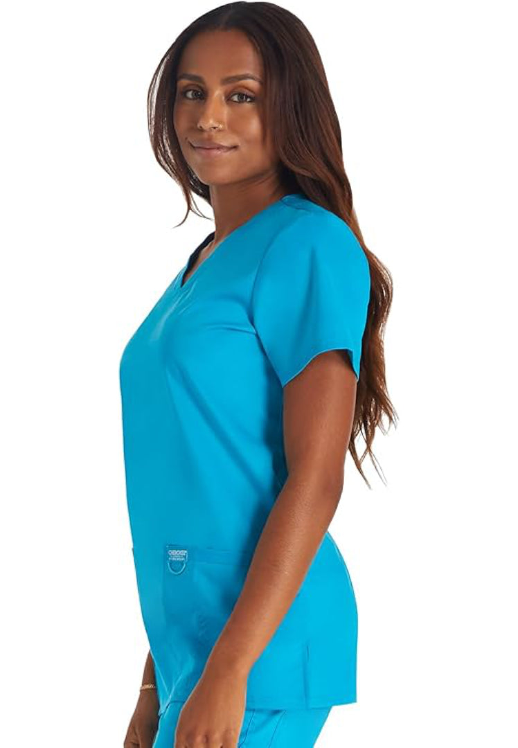 Cherokee Workwear Revolution 620 V-Neck Scrub Top - Azure Blue