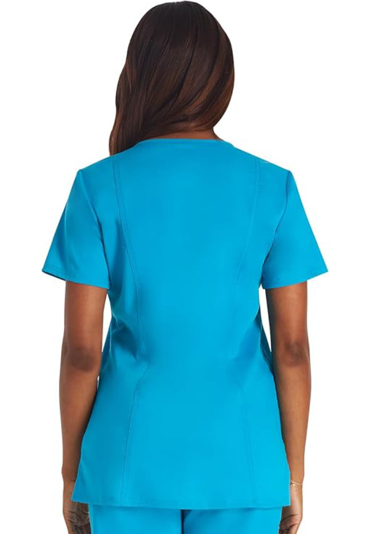 Cherokee Workwear Revolution 620 V-Neck Scrub Top - Azure Blue