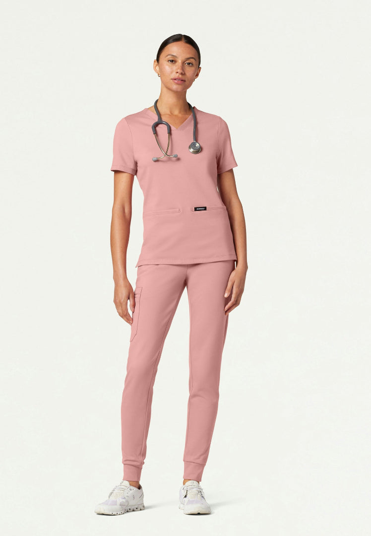 Cesi Slim UltraSOFT Scrub Top - Mauve