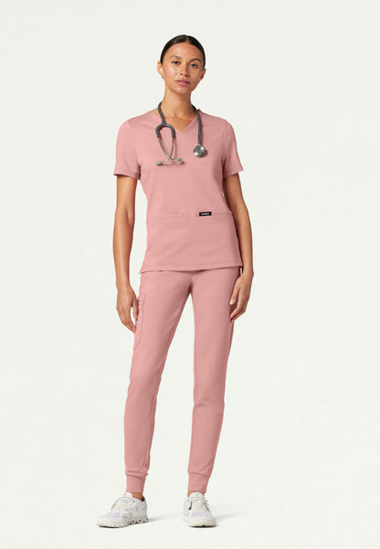 Cesi Slim UltraSOFT Scrub Top - Mauve