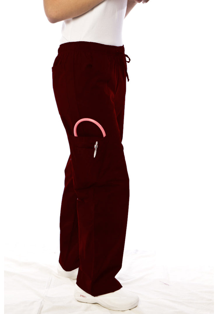 Professional Choice Uniforms - 660 Unisex Elastic/Drawstring Pant - Burgundy