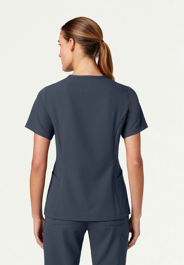Calix Fit & Flare Scrub Top - Carbon Gray
