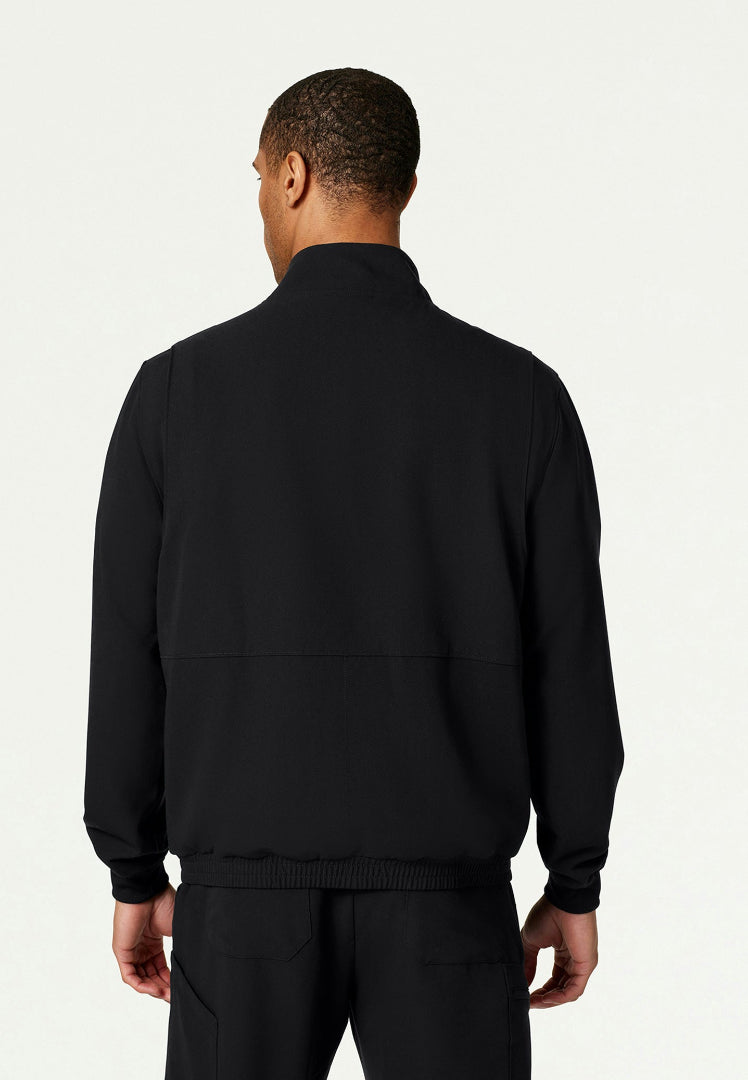 Wolfe Everyday 6-Pocket Scrub Jacket - Black