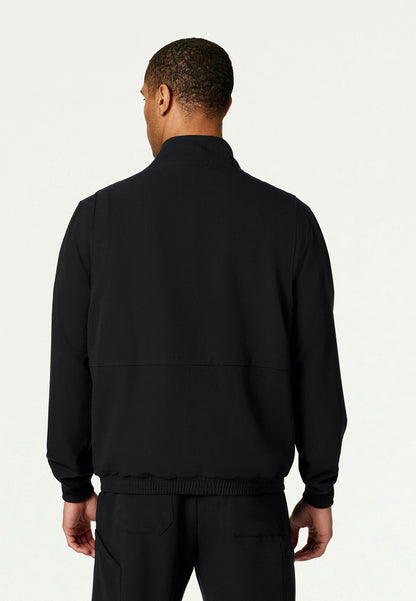 Wolfe Everyday 6-Pocket Scrub Jacket - Black