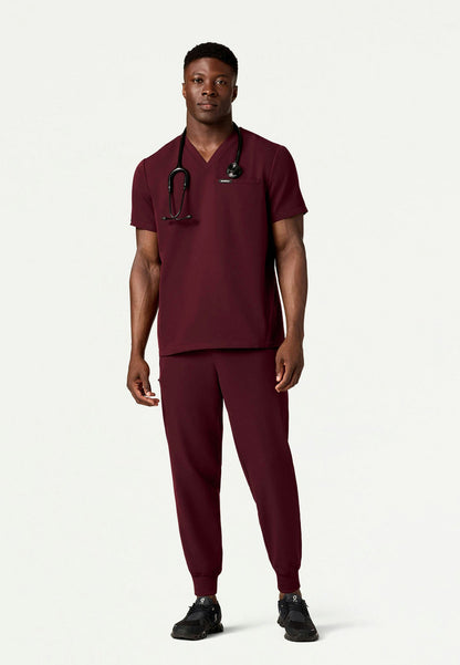 Blusa médica Platt de 3 bolsillos - Borgoña