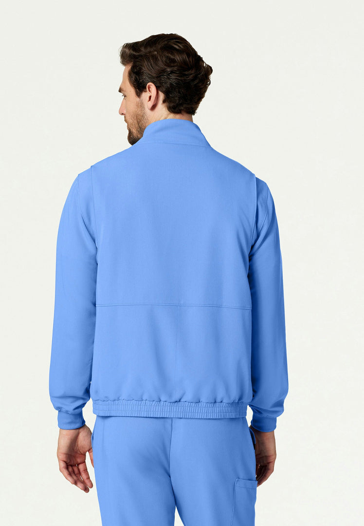 Wolfe Everyday 6-Pocket Scrub Jacket - Ciel Blue