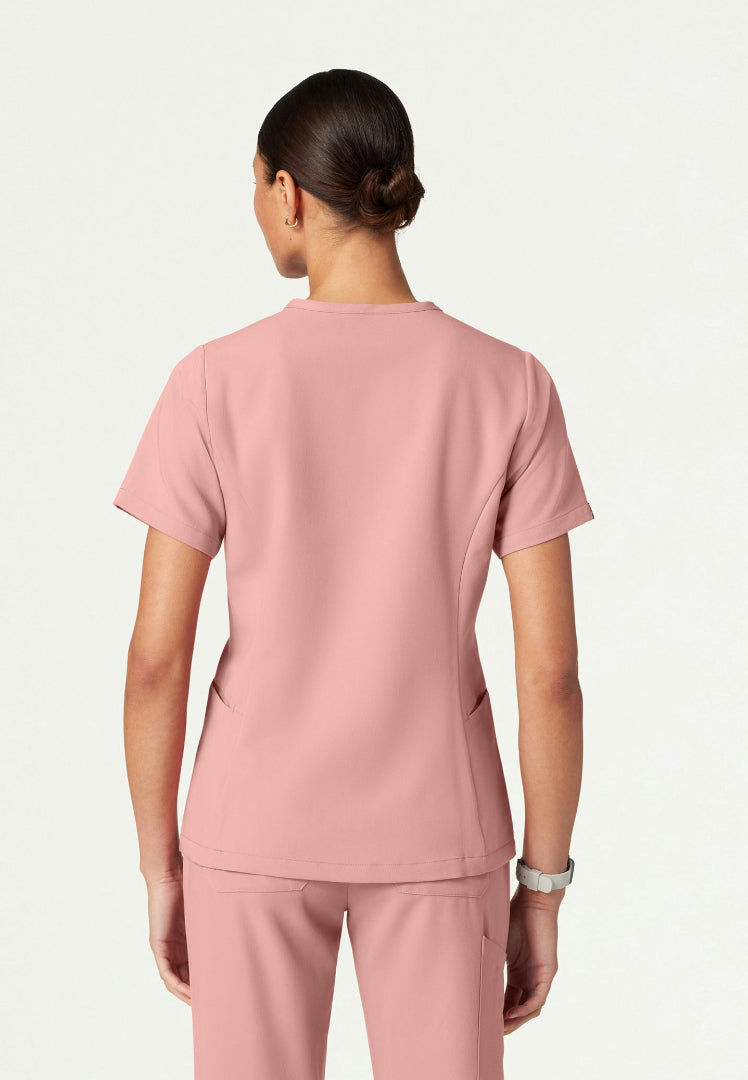 Calix Fit & Flare Scrub Top - Mauve