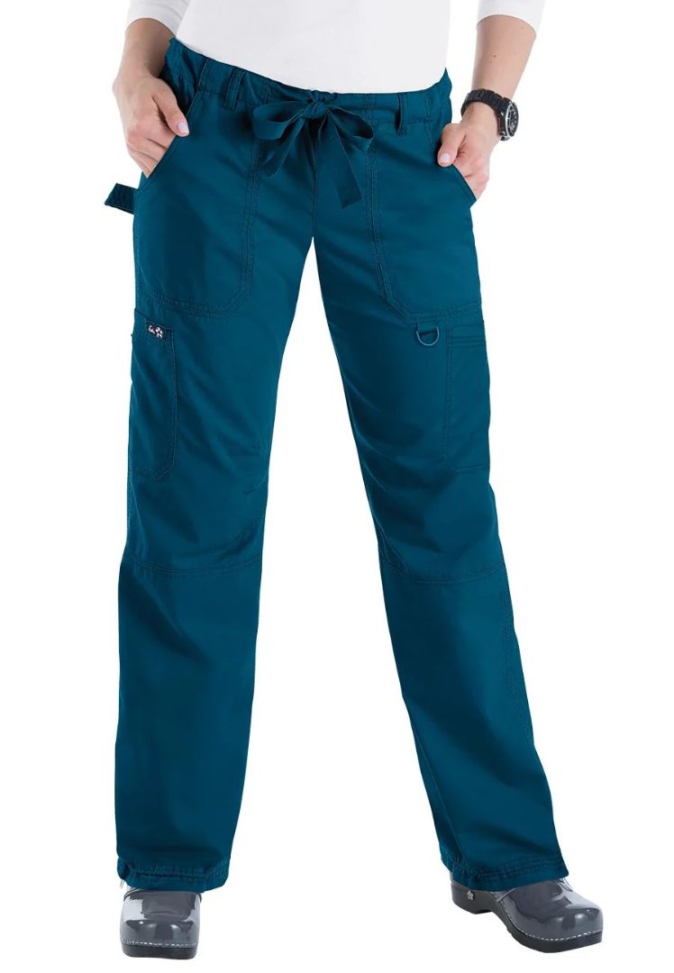 Koi Lindsey 7-Pocket Cargo Scrub Pants - Caribbean Blue