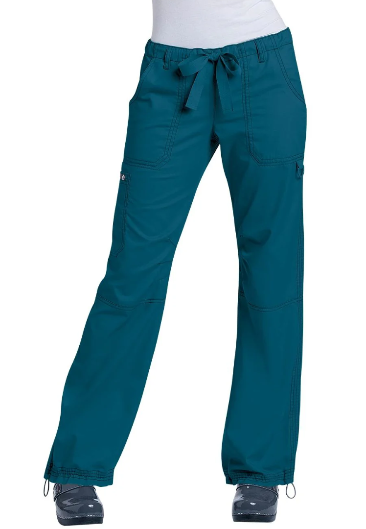 Koi Lindsey 7-Pocket Cargo Scrub Pants - Caribbean Blue