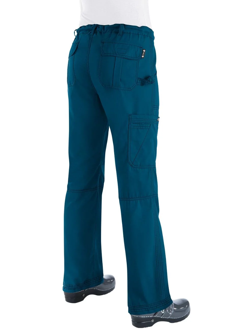 Koi Lindsey 7-Pocket Cargo Scrub Pants - Caribbean Blue