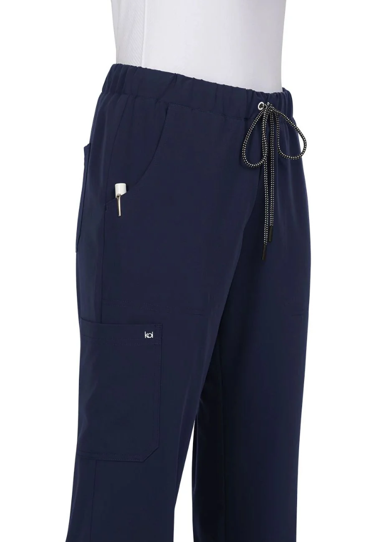 Koi Next Gen Women's 5-Pocket Cargo Scrub Pants - Navy