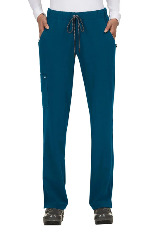 Koi Next Gen Women's 5-Pocket Cargo Scrub Pants - Caribbean Blue