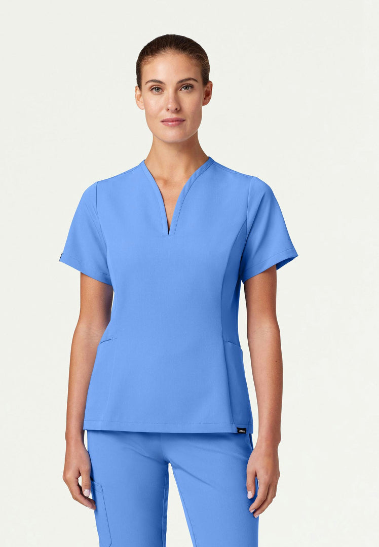 Calix Fit & Flare Scrub Top - Ciel Blue
