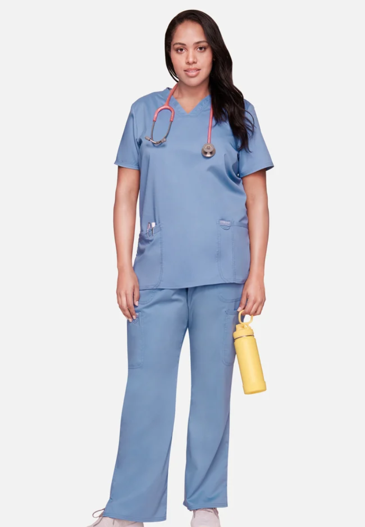 Cherokee Workwear Revolution 620 V-Neck Scrub Top - Ciel Blue