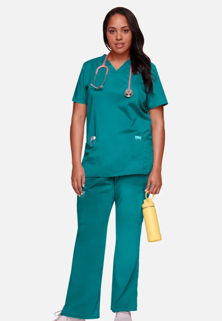 Cherokee Workwear Revolution 620 V-Neck Scrub Top - Teal