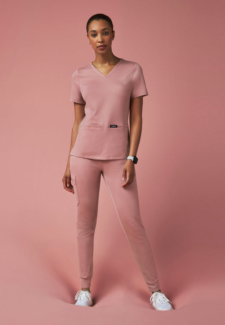 Cesi Slim UltraSOFT Scrub Top - Mauve