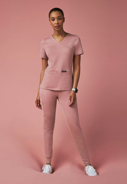 Cesi Slim UltraSOFT Scrub Top - Mauve