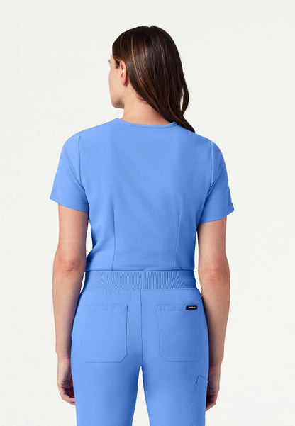 Rhena Slim Essential 1-Pocket Scrub Top - Ciel Blue