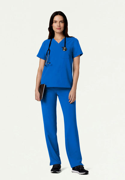 Rhena Essential 1-Pocket Scrub Top - Royal Blue