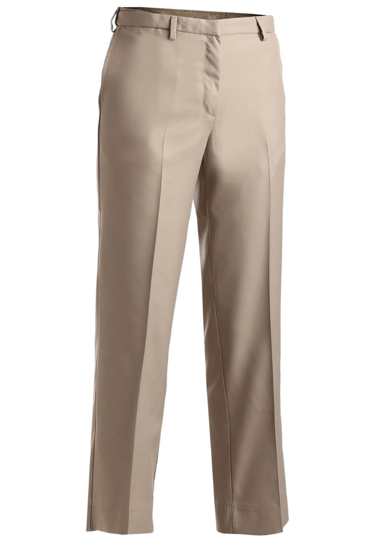 Edwards Garment Ladies Microfiber Flat Front Pant - Tan