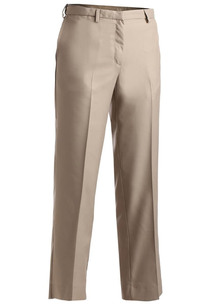 Edwards Garment Ladies Microfiber Flat Front Pant - Tan