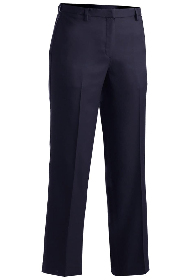 Edwards Garment Ladies Microfiber Flat Front Pant - Navy