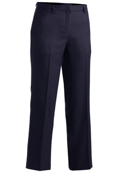 Edwards Garment Ladies Microfiber Flat Front Pant - Navy