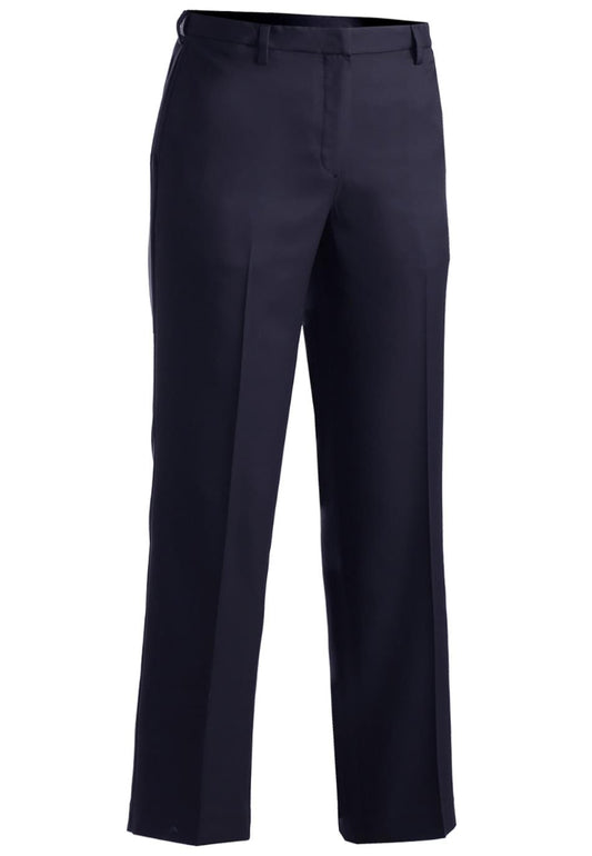 Edwards Garment Ladies Microfiber Flat Front Pant - Navy