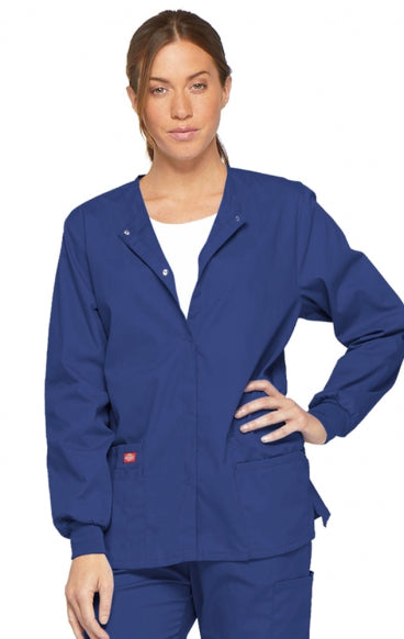 Dickies EDS Signature Women's Snap-Front Warm-Up Jacket - The Uniform Store