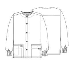 Line Drawing for Chaqueta de abrigo Dickies EDS Signature con cierre a presión para mujer