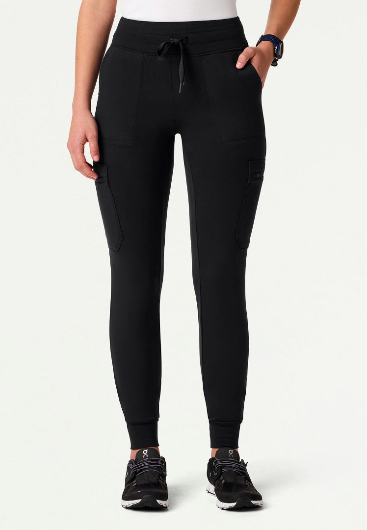 Kait 10-Pocket Skinny UltraSOFT Scrub Jogger - Black