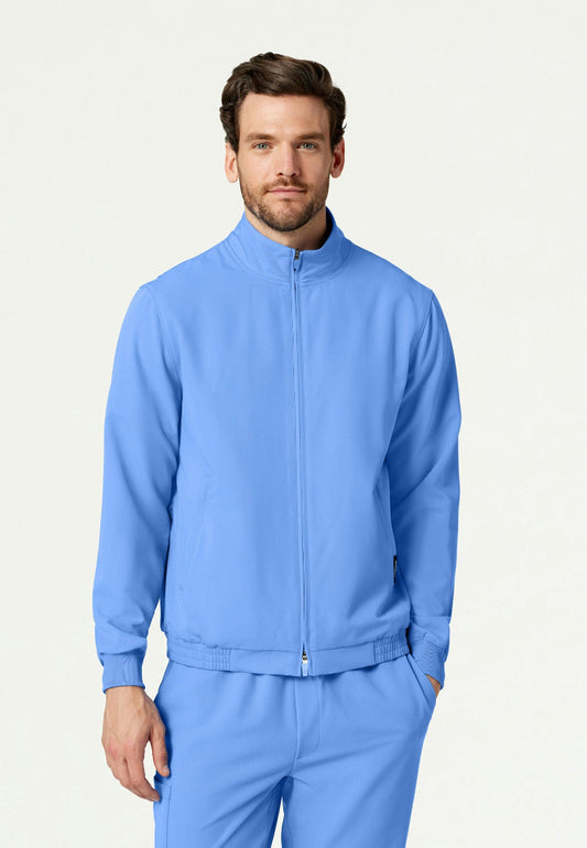 Wolfe Everyday 6-Pocket Scrub Jacket - Ciel Blue