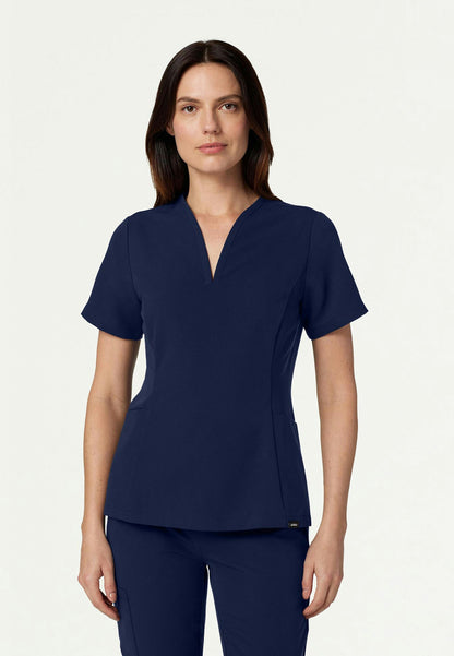 Calix Fit & Flare Scrub Top - Midnight Navy