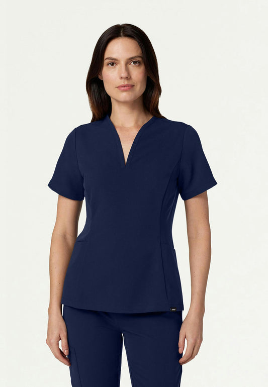 Calix Fit & Flare Scrub Top - Midnight Navy