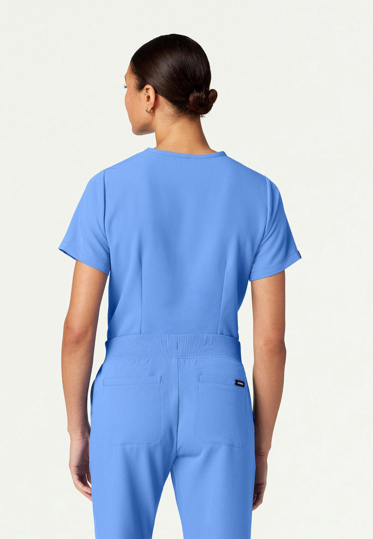 Rhena Essential 1-Pocket Scrub Top - Ciel Blue