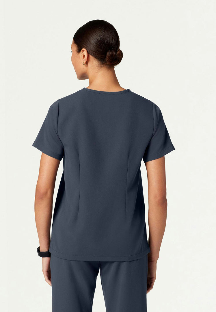 Rhena Essential 1-Pocket Scrub Top - Carbon Gray