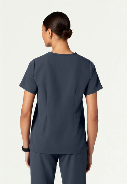 Rhena Essential 1-Pocket Scrub Top - Carbon Gray