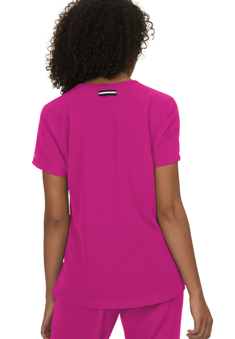 Koi Next Gen Women's 1-Pocket Tuck-In Scrub Top - Azalea Pink