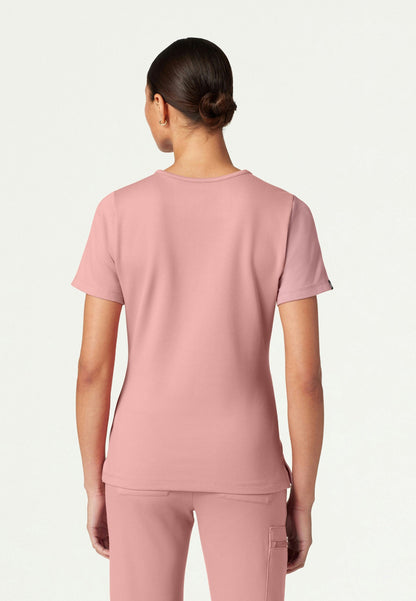 Cesi Slim UltraSOFT Scrub Top - Mauve