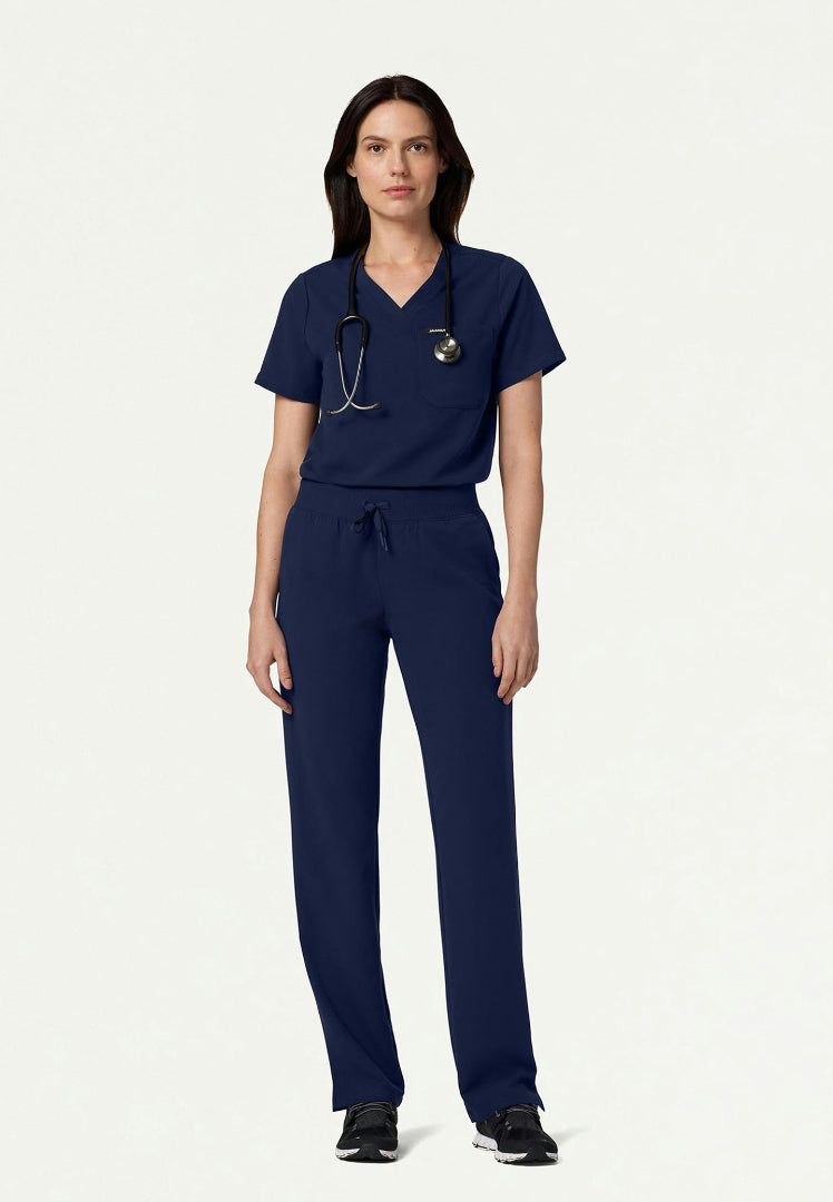 Rhena Essential 1-Pocket Scrub Top - Midnight Navy