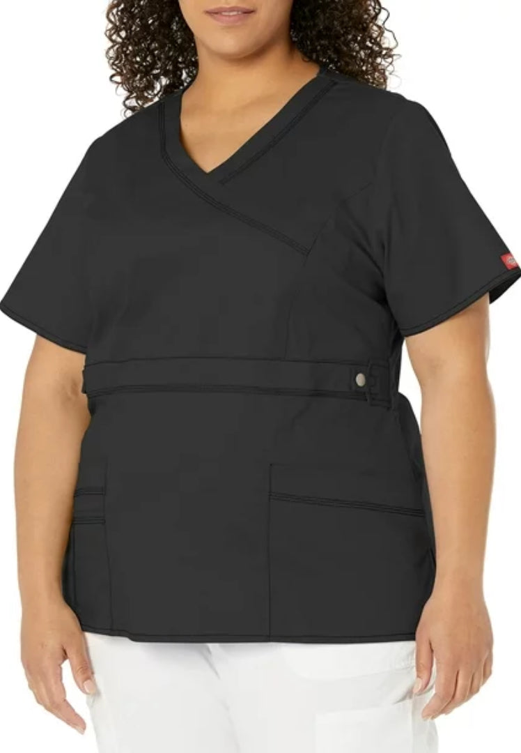 Dickies GenFlex Womens Mock Wrap Scrub Top