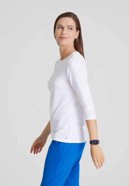 Accelerate Long Sleeve Underscrub - White