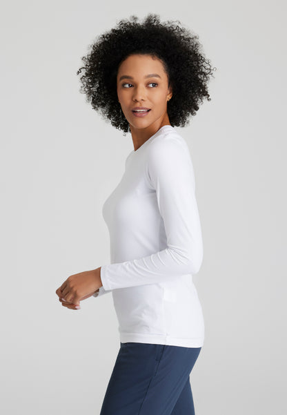 Accelerate Long Sleeve Underscrub - White