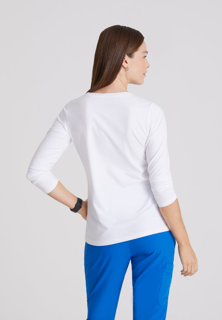 Accelerate Long Sleeve Underscrub - White