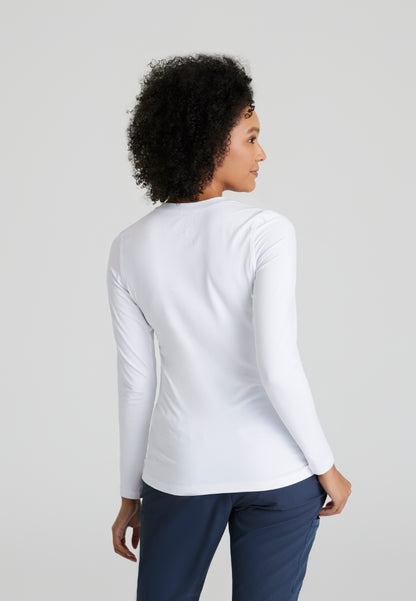 Accelerate Long Sleeve Underscrub - White