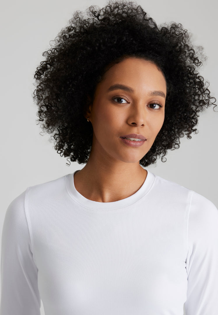 Accelerate Long Sleeve Underscrub - White