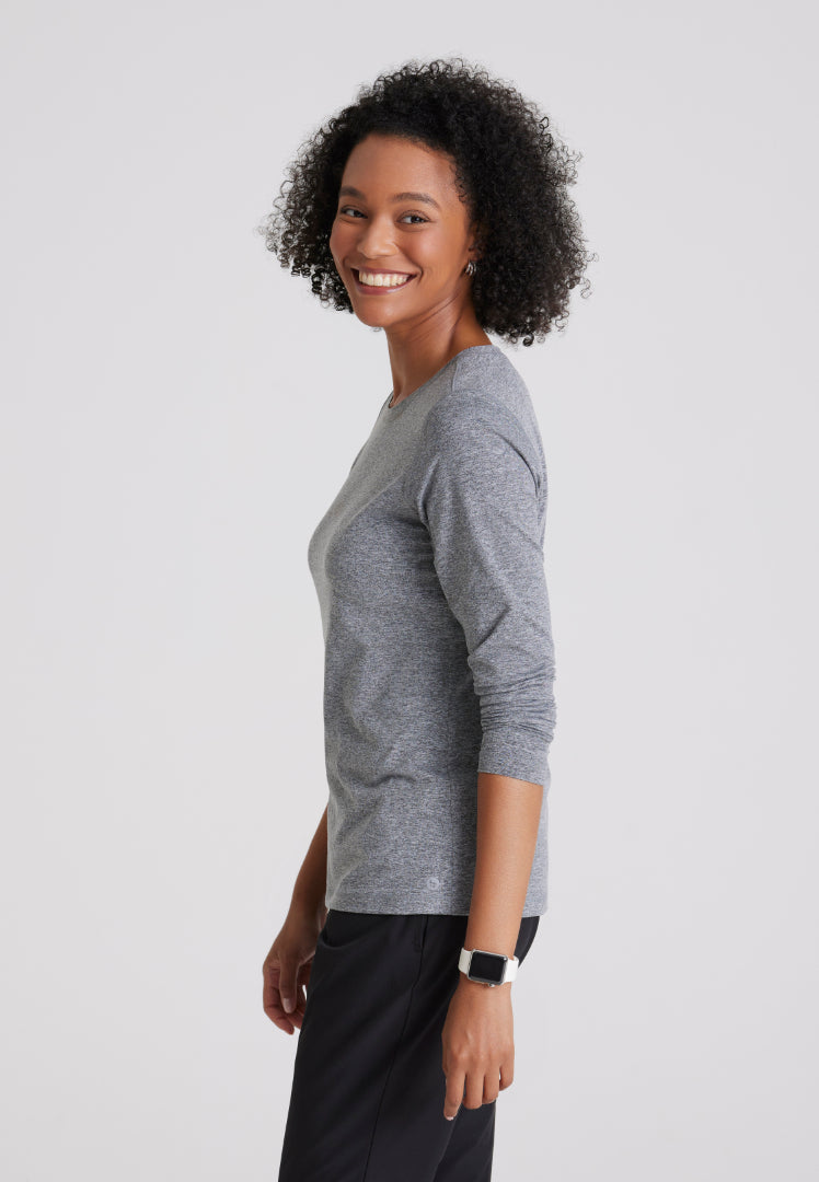 Accelerate Long Sleeve Underscrub - Grey Heather