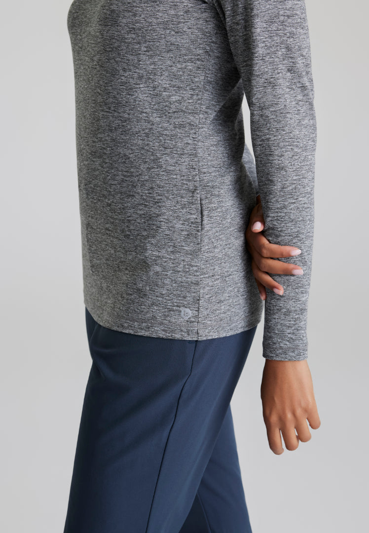 Accelerate Long Sleeve Underscrub - Grey Heather